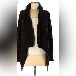 Open Front Casual Flowy black Cardigan